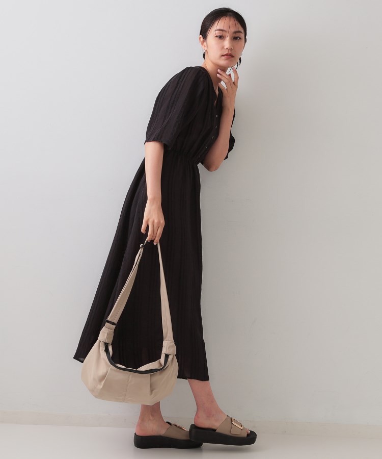 2WAY】タックデザインミドルショルダーバッグ(ショルダーバッグ 2WAY】タックデザインミドルショルダーバッグ(ショルダーバッグ