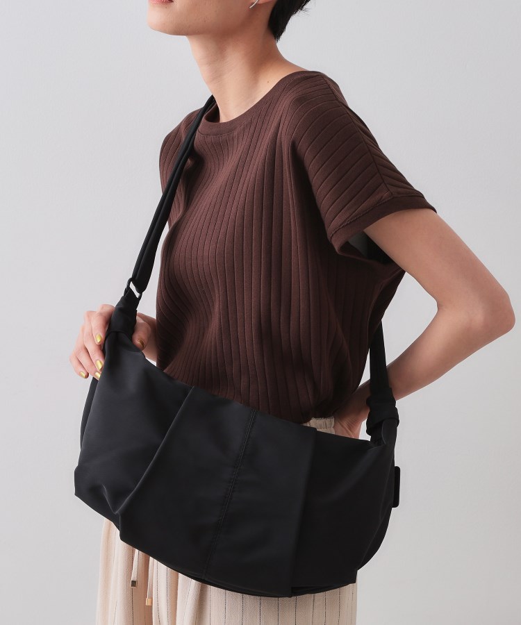 2WAY】タックデザインミドルショルダーバッグ(ショルダーバッグ 2WAY】タックデザインミドルショルダーバッグ(ショルダーバッグ