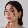 オペークドットクリップ(OPAQUE.CLIP)のメタルオーバル×フェイクパールピアス5