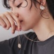 オペークドットクリップ(OPAQUE.CLIP)のキルトビジューリングネックレス4