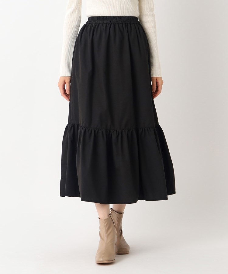 エプローブ(Eprouve)の裾ティアードロングスカート ブラック(019)