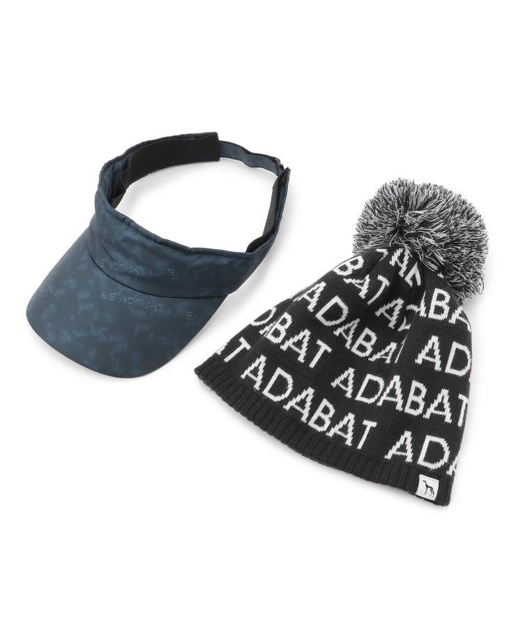 アダバット(レディース)(adabat(Ladies))のぼんぼん付きニット帽 サンバイザー セットアイテム12