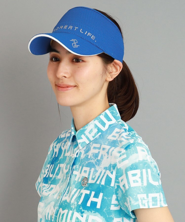 日本製】メッセージロゴデザイン メッシュサンバイザー(サンバイザー