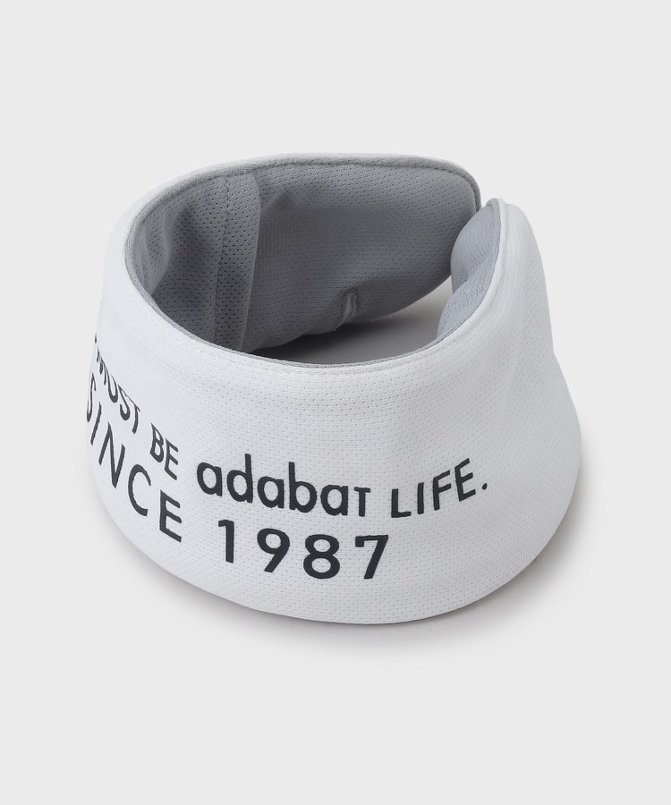 アダバット(レディース)(adabat(Ladies))のロゴデザイン ネッククーラー ホワイト(001)