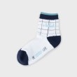 アダバット(レディース)(adabat(Ladies))のチェックレギュラーソックス ホワイト(001)