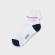 アダバット(レディース)(adabat(Ladies))のフレンチボンボンショートソックス ホワイト(001)