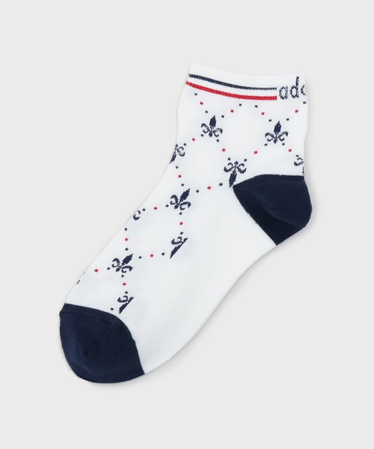 アダバット(レディース)(adabat(Ladies))の【新レーベル ADABAT NAVY】フルールドリスショートソックス1