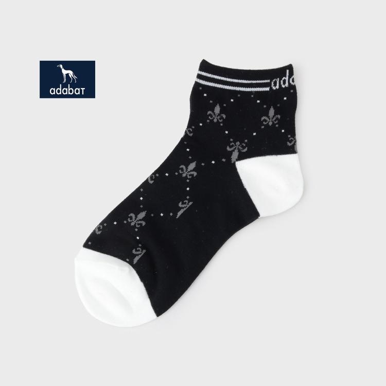 アダバット(レディース)(adabat(Ladies))の【新レーベル ADABAT NAVY】フルールドリスショートソックス ソックス