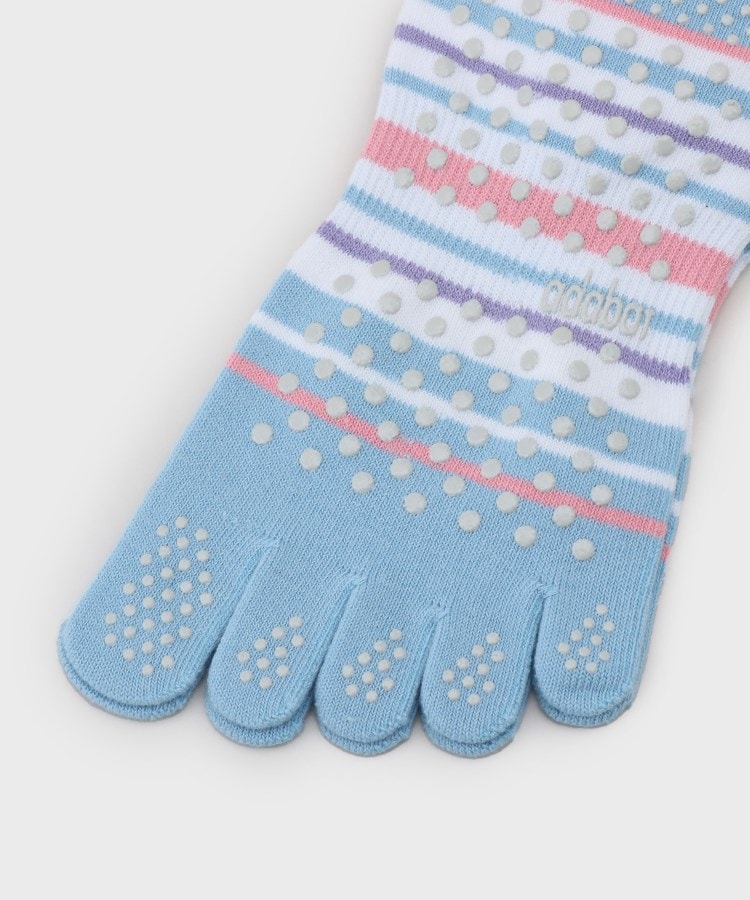 アダバット(レディース)(adabat(Ladies))の5本指ボーダーベリーショートソックス4
