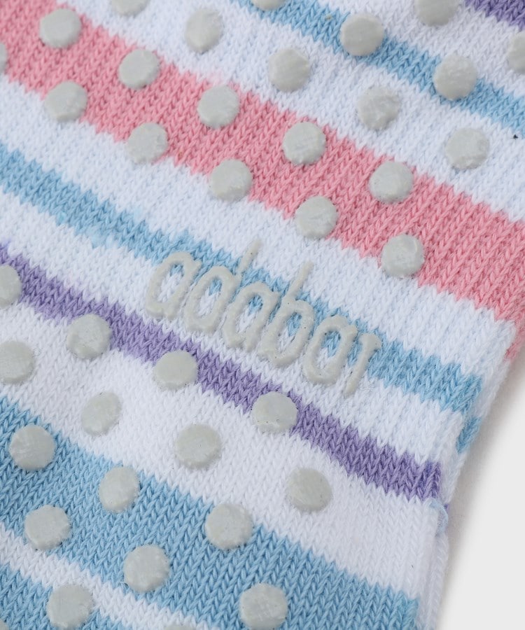 アダバット(レディース)(adabat(Ladies))の5本指ボーダーベリーショートソックス5