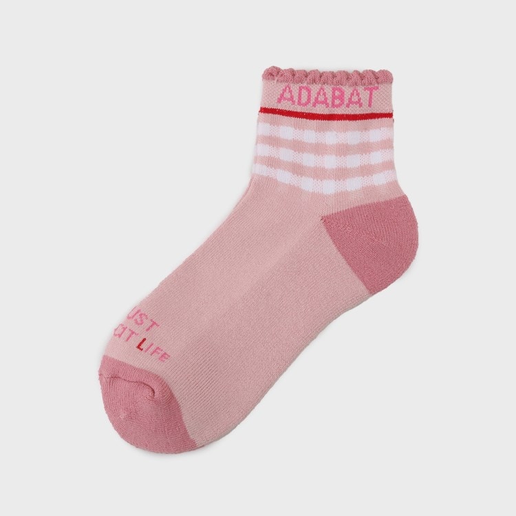 アダバット(レディース)(adabat(Ladies))のアンクルボーダーショートソックス ソックス