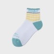 アダバット(レディース)(adabat(Ladies))のアンクルボーダーショートソックス ホワイト(001)