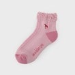 アダバット(レディース)(adabat(Ladies))のフレンチストライプショートソックス ピンク(071)