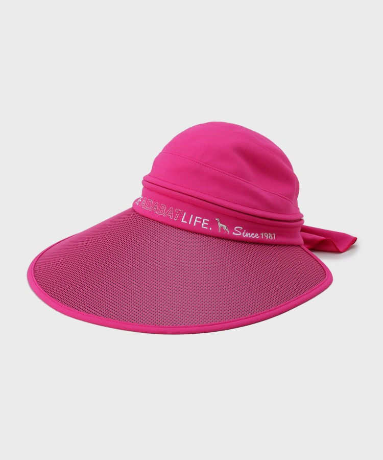 アダバット(レディース)(adabat(Ladies))の2WAYワイドサンバイザー【UVカット】 ピンク(073)
