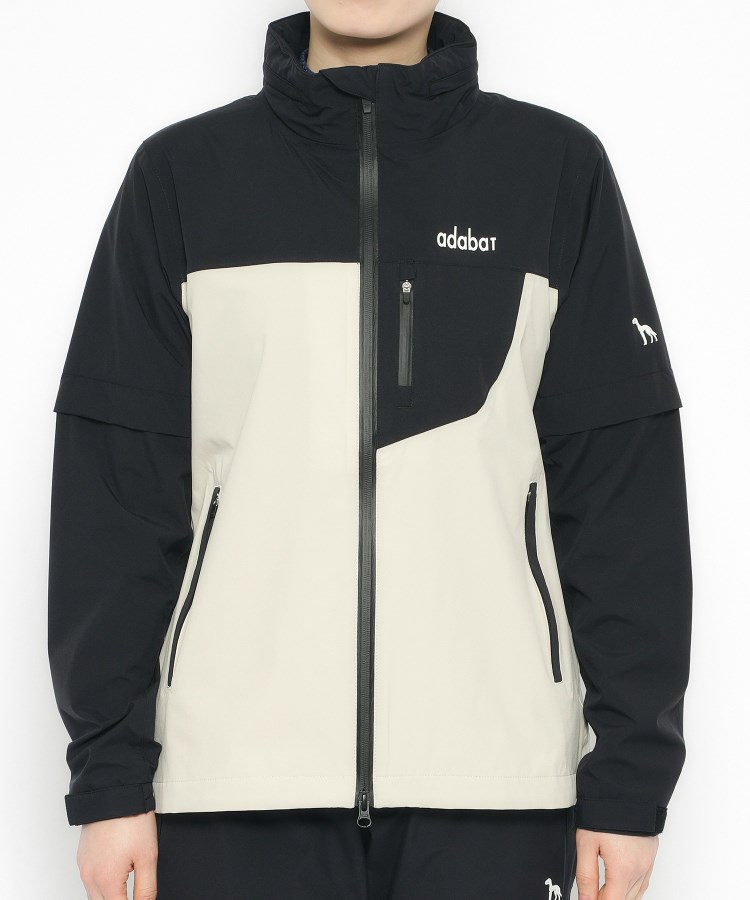 アダバット(レディース)(adabat(Ladies))の撥水加工 バイカラーレインブルゾン6