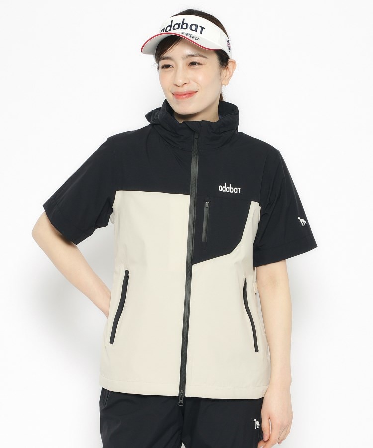 アダバット(レディース)(adabat(Ladies))の撥水加工 バイカラーレインブルゾン23