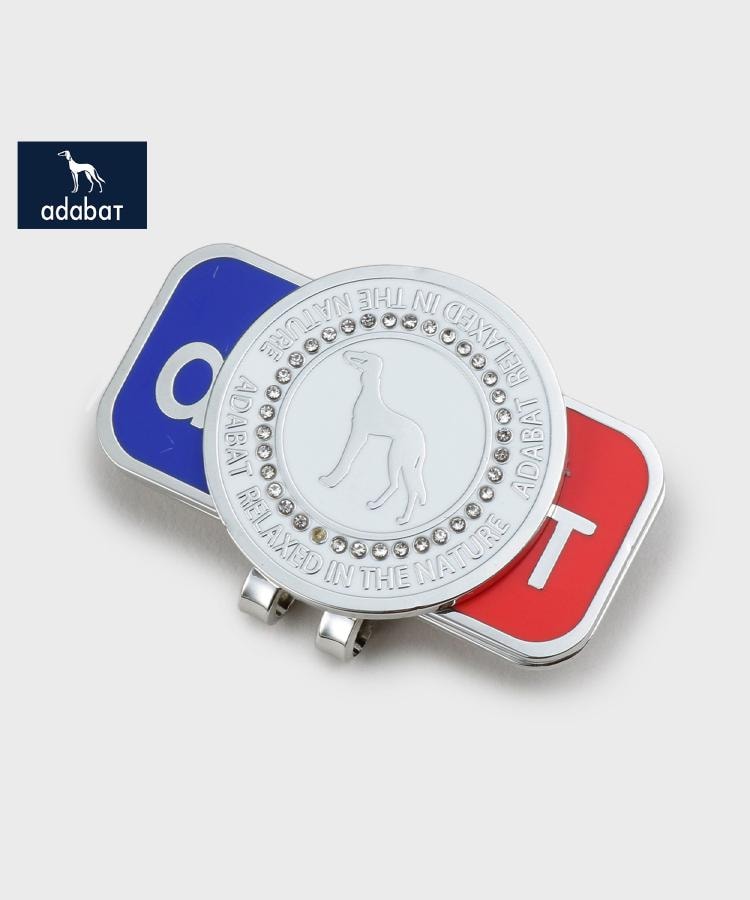 アダバット(レディース)(adabat(Ladies))の【新レーベル ADABAT NAVY】トリコロールクリップマーカー ホワイト(001)