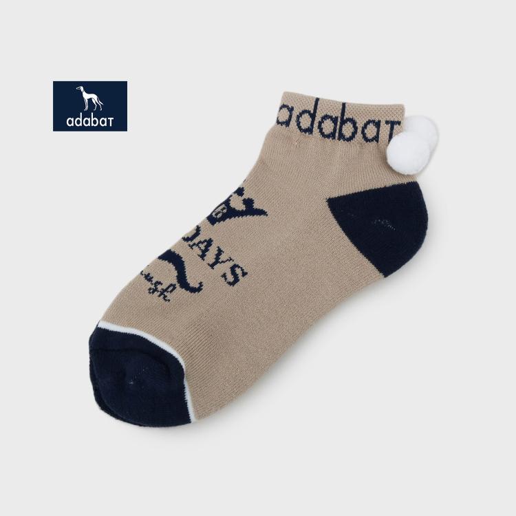 アダバット(レディース)(adabat(Ladies))の【新レーベル ADABAT NAVY】ボンボンベリーショートソックス ソックス