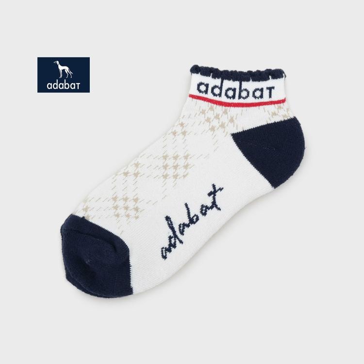 アダバット(レディース)(adabat(Ladies))の【新レーベル ADABAT NAVY】アンクルロゴベリーショートソックス ソックス