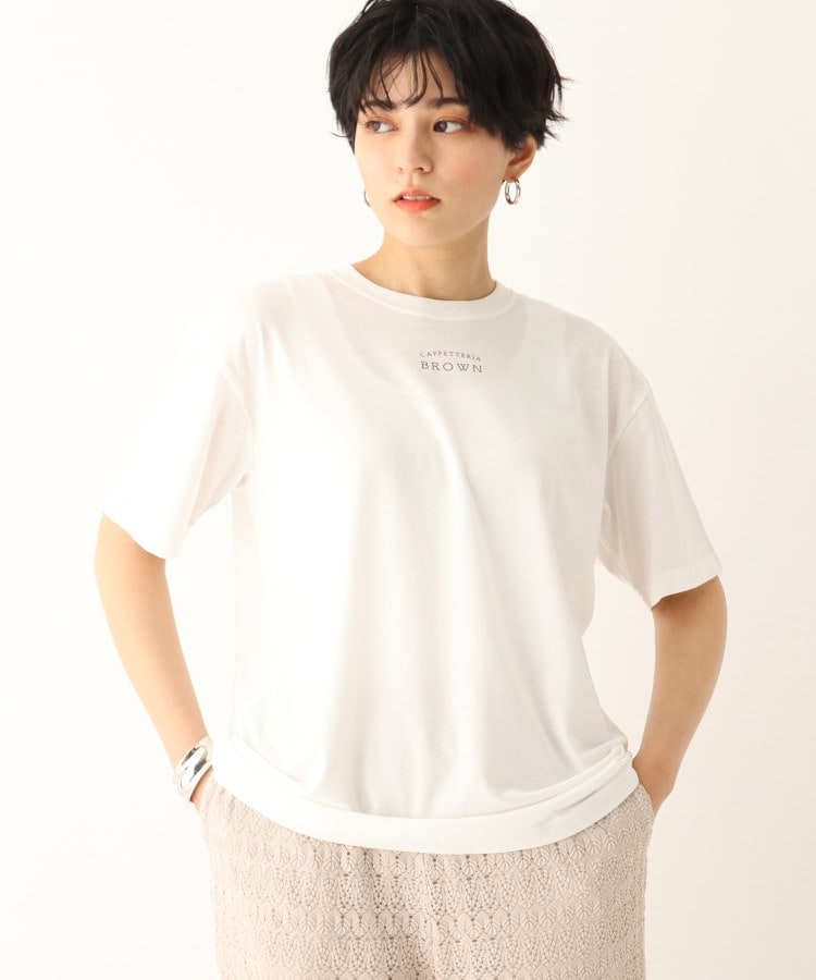 ◇THEATRE PRODUCTS 別注 ブラウンメニュープリントスーベニアTシャツ