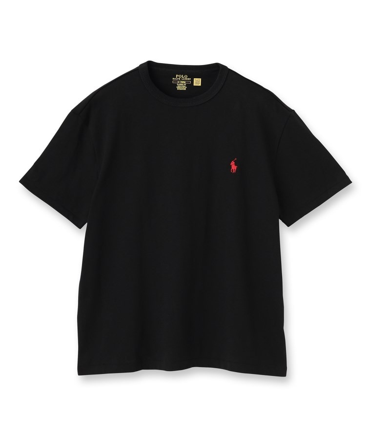 オペークドットクリップ(OPAQUE.CLIP)の【POLO RALPH LAUREN】クラシック フィット ヘビーウエイト Tシャツ ブラック(019)