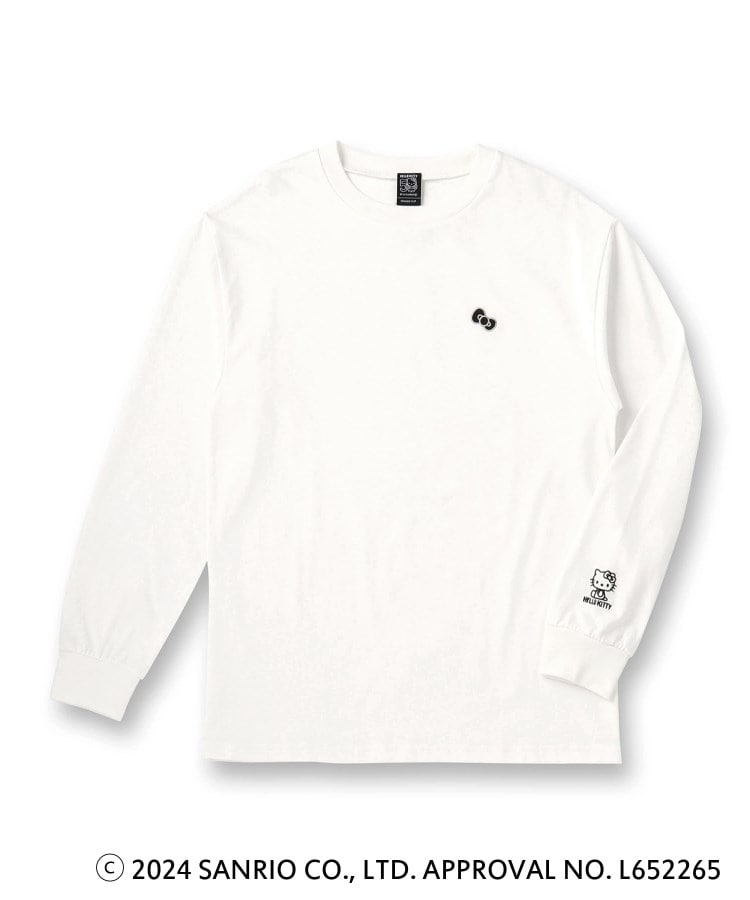 ハローキティコラボ】ポイント刺繍長袖Tシャツ(Tシャツ ハローキティコラボ】ポイント刺繍長袖Tシャツ(Tシャツ