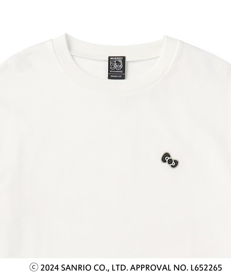 ハローキティコラボ】ポイント刺繍長袖Tシャツ(Tシャツ ハローキティコラボ】ポイント刺繍長袖Tシャツ(Tシャツ