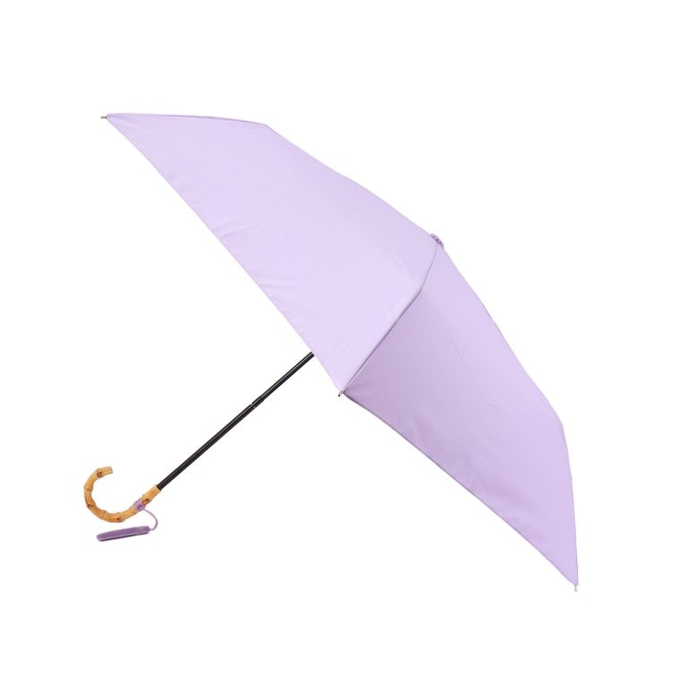 デッサン(レディース)(Dessin(Ladies))の【ギフトにも】【because】 バンブーハンドルカラー折りたたみ傘 折りたたみ傘
