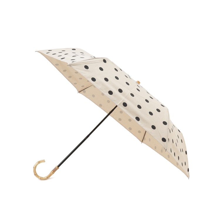 デッサン(レディース)(Dessin(Ladies))の【ギフトにも◎】because　ドットチェックバッグ付き折りたたみ日傘 折りたたみ傘
