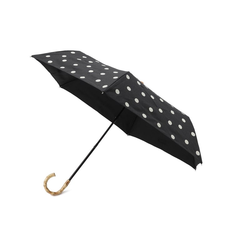 デッサン(レディース)(Dessin(Ladies))の【ギフトにも◎】because　ドットチェックバッグ付き折りたたみ日傘 折りたたみ傘