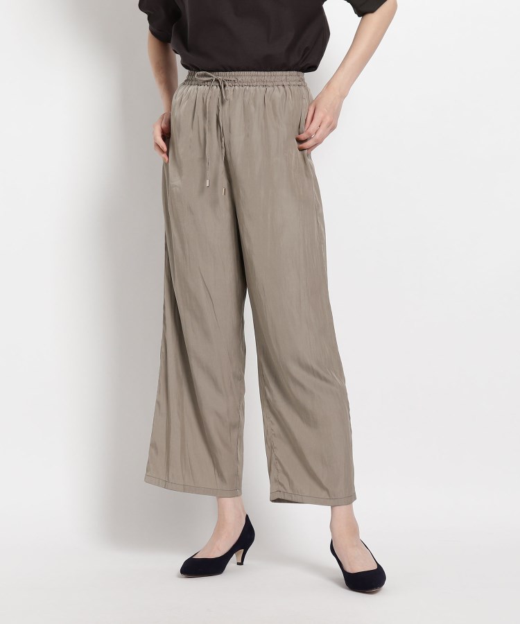 Xs Lサイズあり ウエストゴム サテンギャザーパンツ 6 9分丈パンツ Dessin Ladies デッサン ワールド オンラインストア World Online Store