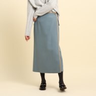 パイピングデザイン ラップスカート＜XS～L＞（マキシ・ロングスカート 