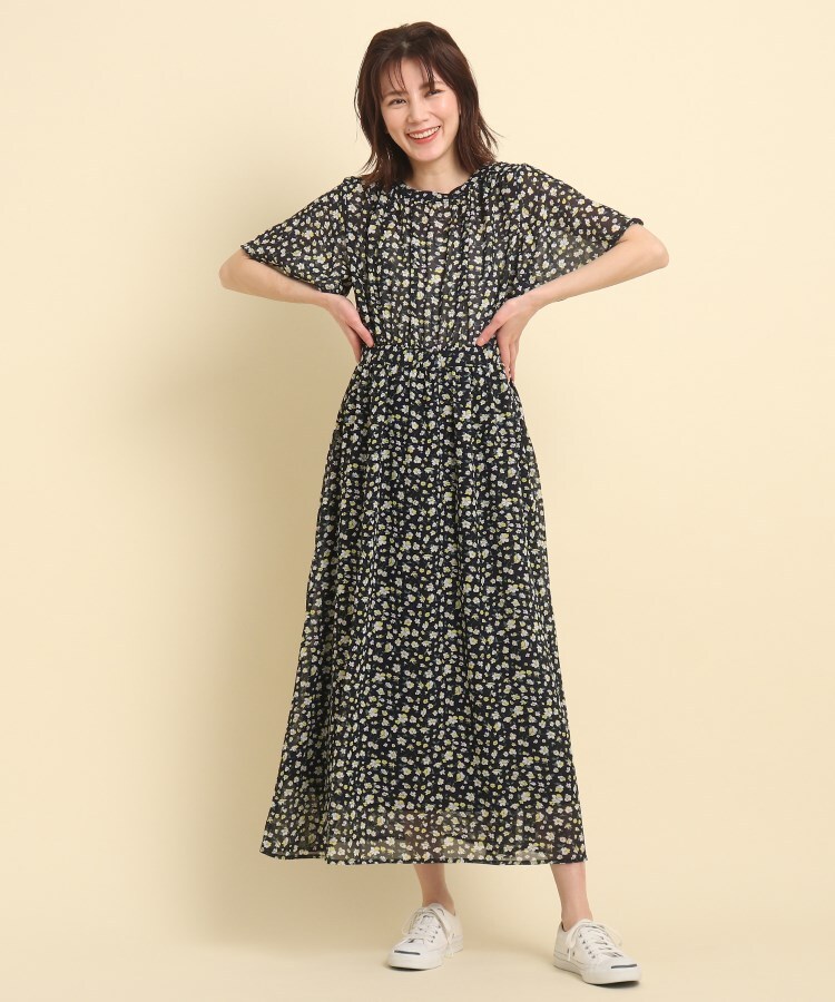 洗える フラワープリントワンピース Xs L マキシ ロングワンピース Dessin Ladies デッサン ワールド オンラインストア World Online Store 洗える フラワープリントワンピース Xs L マキシ ロングワンピース Dessin Ladies デッサン ワールド オンラインストア World Online Store