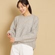 デッサン(レディース)(Dessin(Ladies))の【選べる5色展開・洗える】ショート丈ワイドクルーネックニット（XS～L） グレー(010)