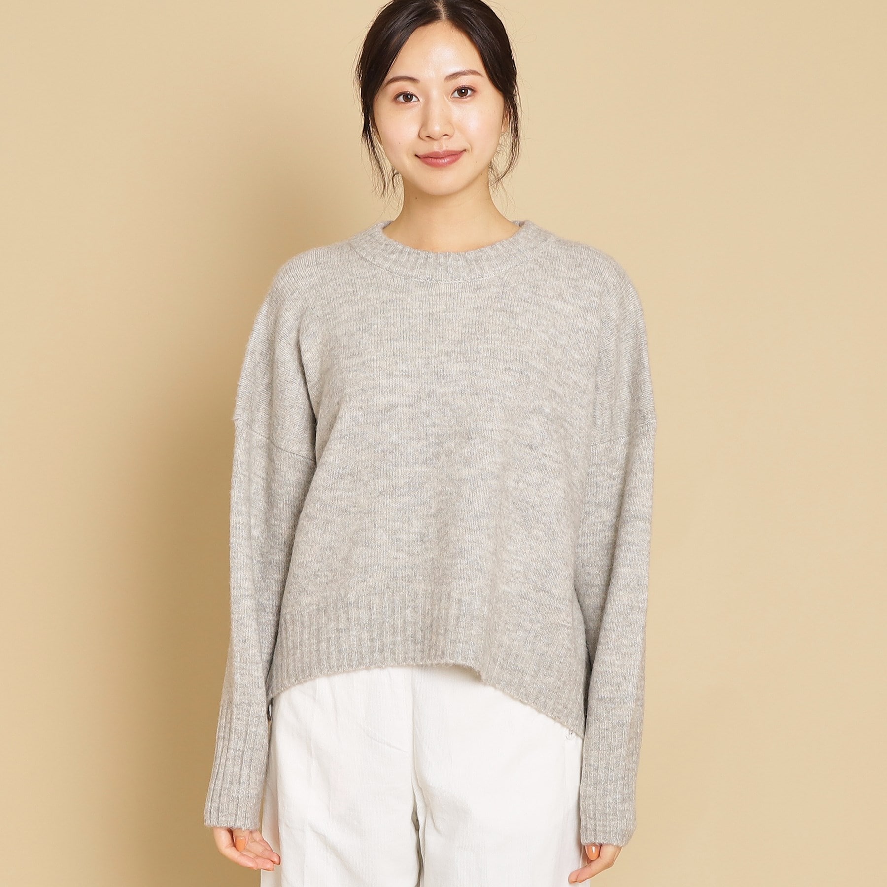 デッサン(レディース)(Dessin(Ladies))の【選べる5色展開・洗える】ショート丈ワイドクルーネックニット（XS～L）23