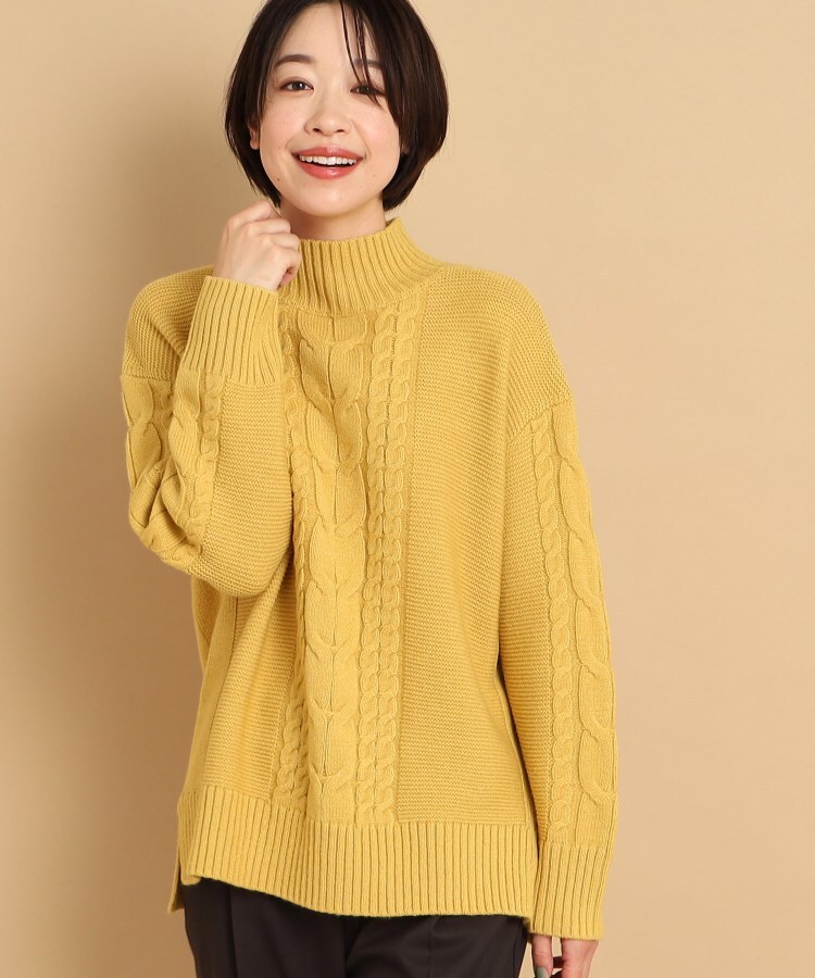 デッサン(レディース)(Dessin(Ladies))の【洗える】ケーブルモックネックニット（XS～L）6