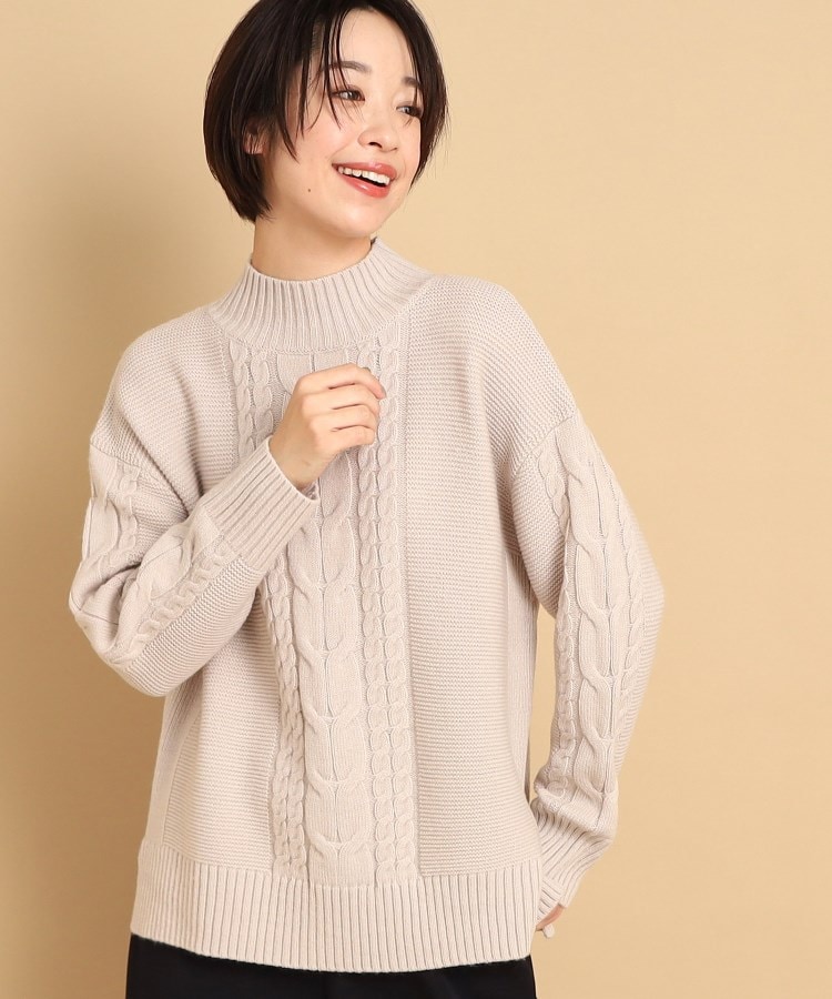 デッサン(レディース)(Dessin(Ladies))の【洗える】ケーブルモックネックニット（XS～L）12