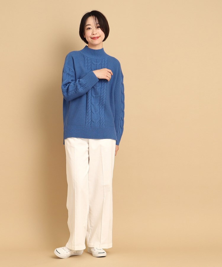 デッサン(レディース)(Dessin(Ladies))の【洗える】ケーブルモックネックニット（XS～L）16