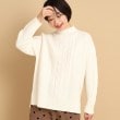 デッサン(レディース)(Dessin(Ladies))の【洗える】ケーブルモックネックニット（XS～L）3