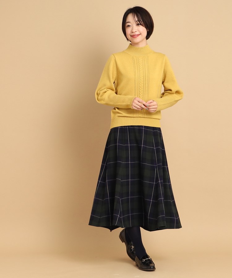 デッサン(レディース)(Dessin(Ladies))の【洗える】ケーブル編みハイネックロングリブニット（XS～L）5