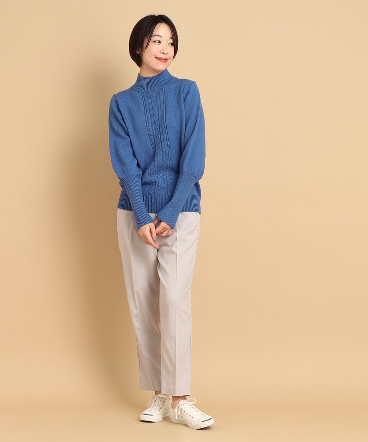 デッサン(レディース)(Dessin(Ladies))の【洗える】ケーブル編みハイネックロングリブニット（XS～L）16