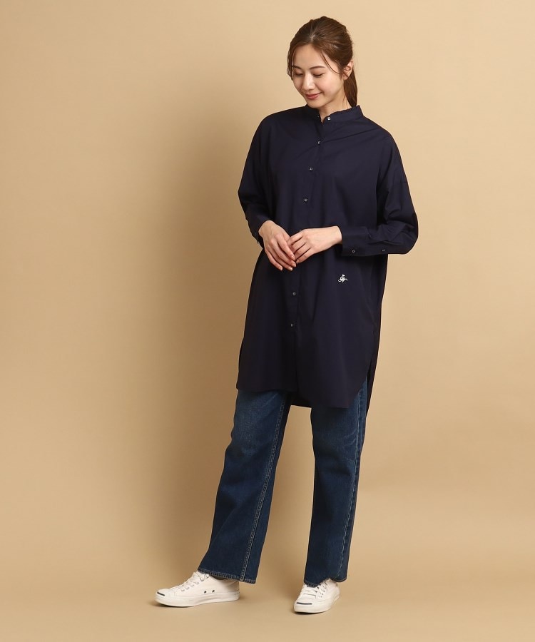 デッサン(レディース)(Dessin(Ladies))の【洗える】フリルネックロングシャツ8