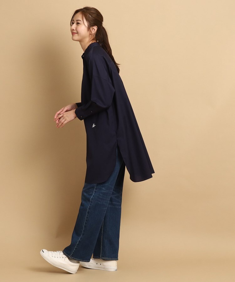 デッサン(レディース)(Dessin(Ladies))の【洗える】フリルネックロングシャツ9