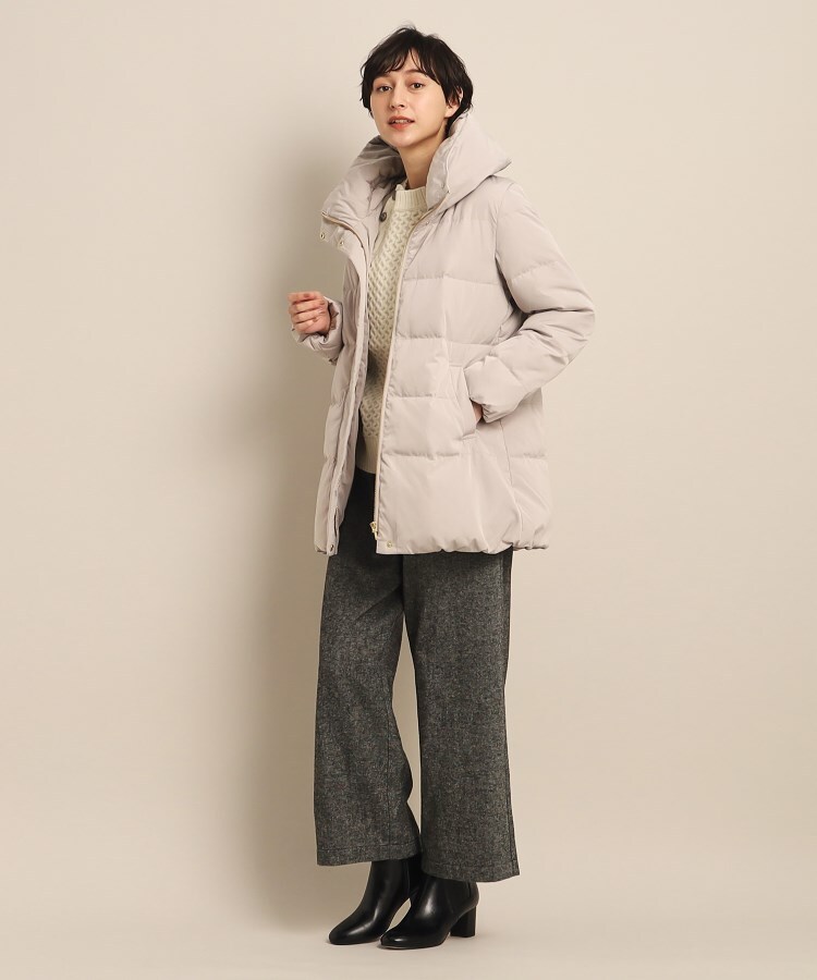 デッサン(レディース)(Dessin(Ladies))のピーチスキンミドル丈ダウンコート（XS～L）2