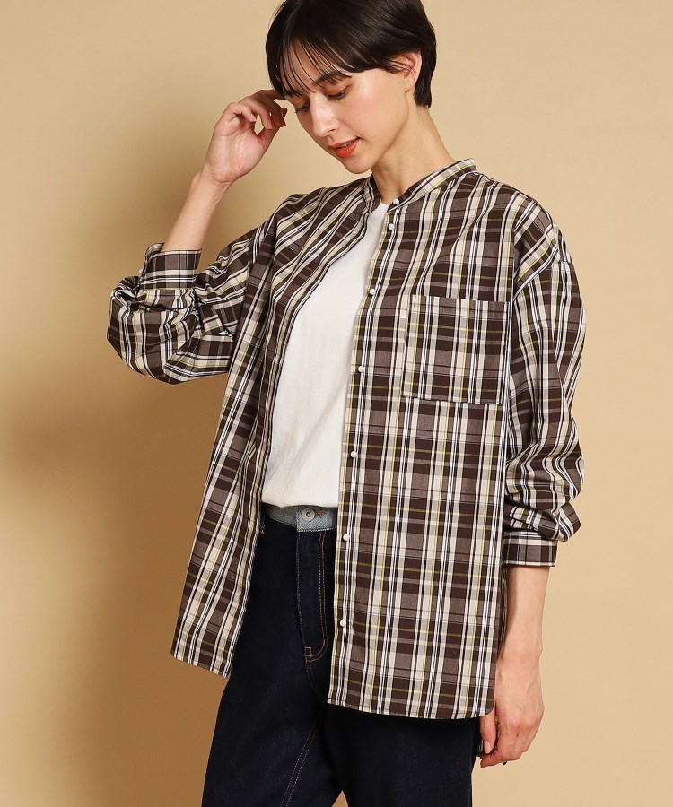 デッサン(レディース)(Dessin(Ladies))の【洗える】バンドカラーストライプシャツ（XS～L）3