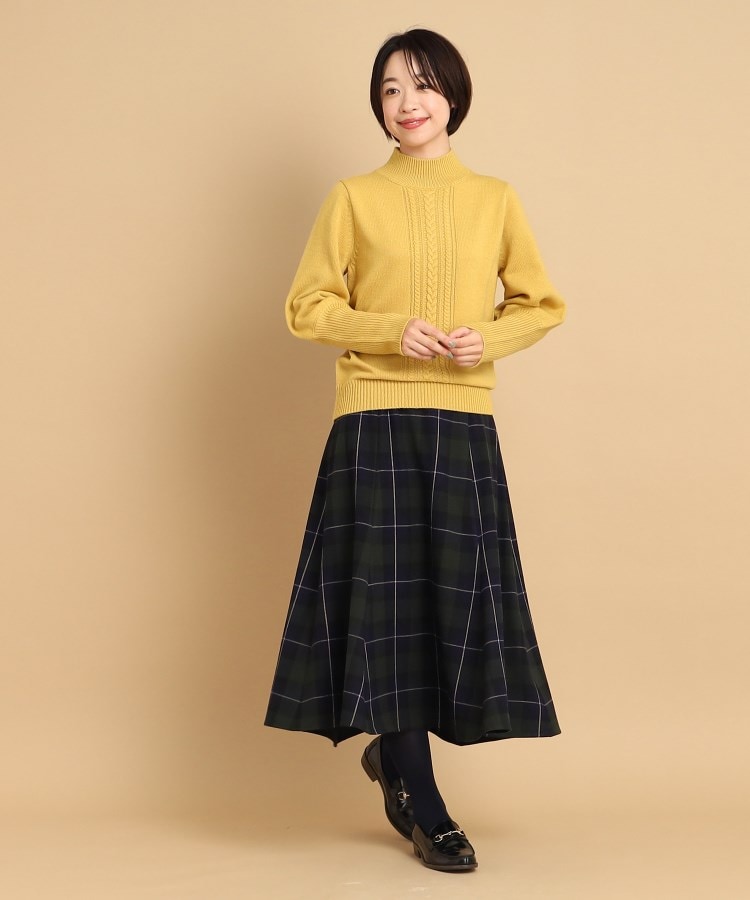 デッサン(レディース)(Dessin(Ladies))の【洗える】起毛チェック切替フレアースカート（XS～L）5