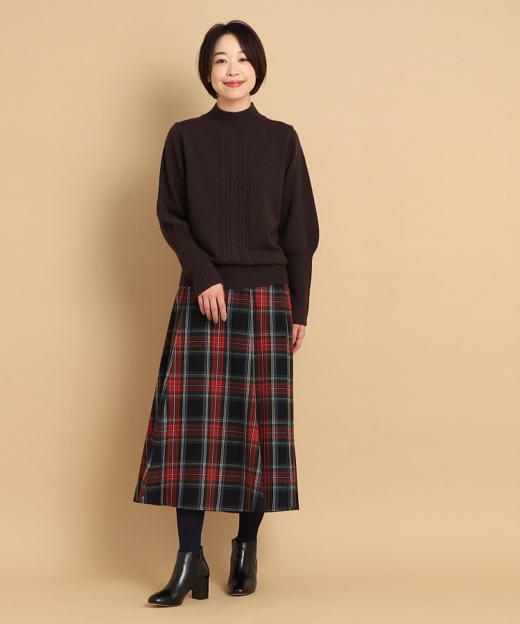 デッサン(レディース)(Dessin(Ladies))の【洗える】起毛チェック切替フレアースカート（XS～L）15