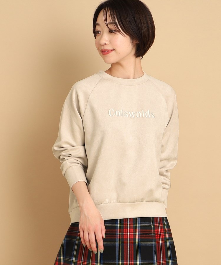 デッサン(レディース)(Dessin(Ladies))のロゴ刺繍スェードライクプルオーバー（S～L）6