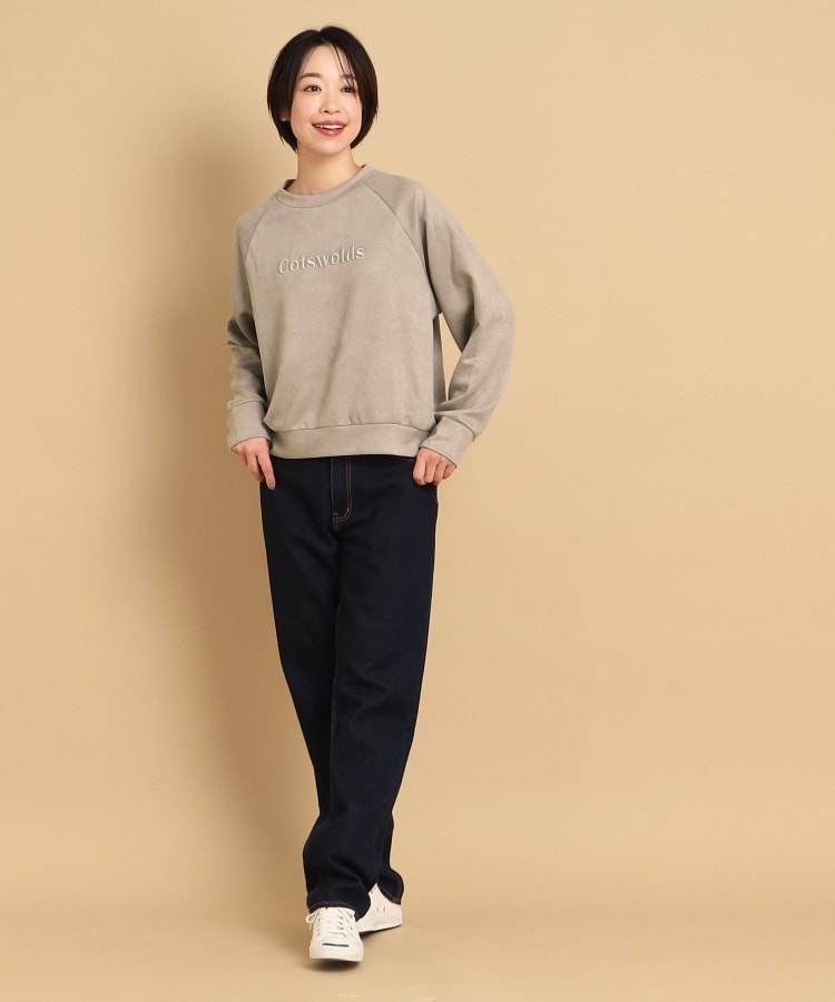 デッサン(レディース)(Dessin(Ladies))のロゴ刺繍スェードライクプルオーバー（S～L）7