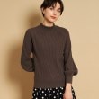 デッサン(レディース)(Dessin(Ladies))の【洗える】フリルニットプルオーバー（XS～L） ディープブラウン(044)